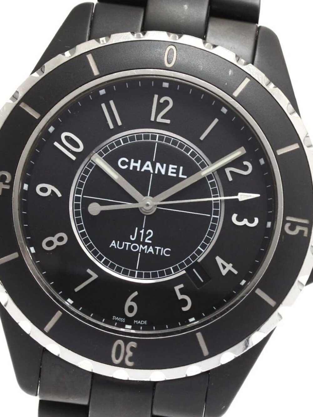 CHANEL J12 H3131 Matte Black Ceramic 42MM Automatic Men's Watch_904337